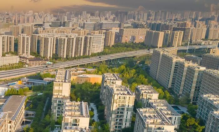 Housing estate with blocks of flats